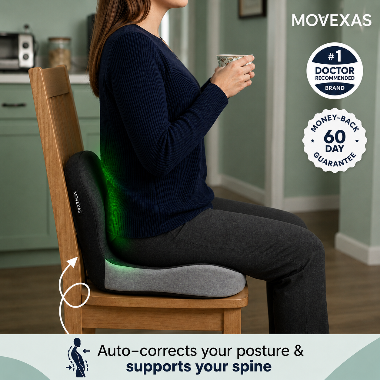Movexas™ Tailbone Relief Cushion