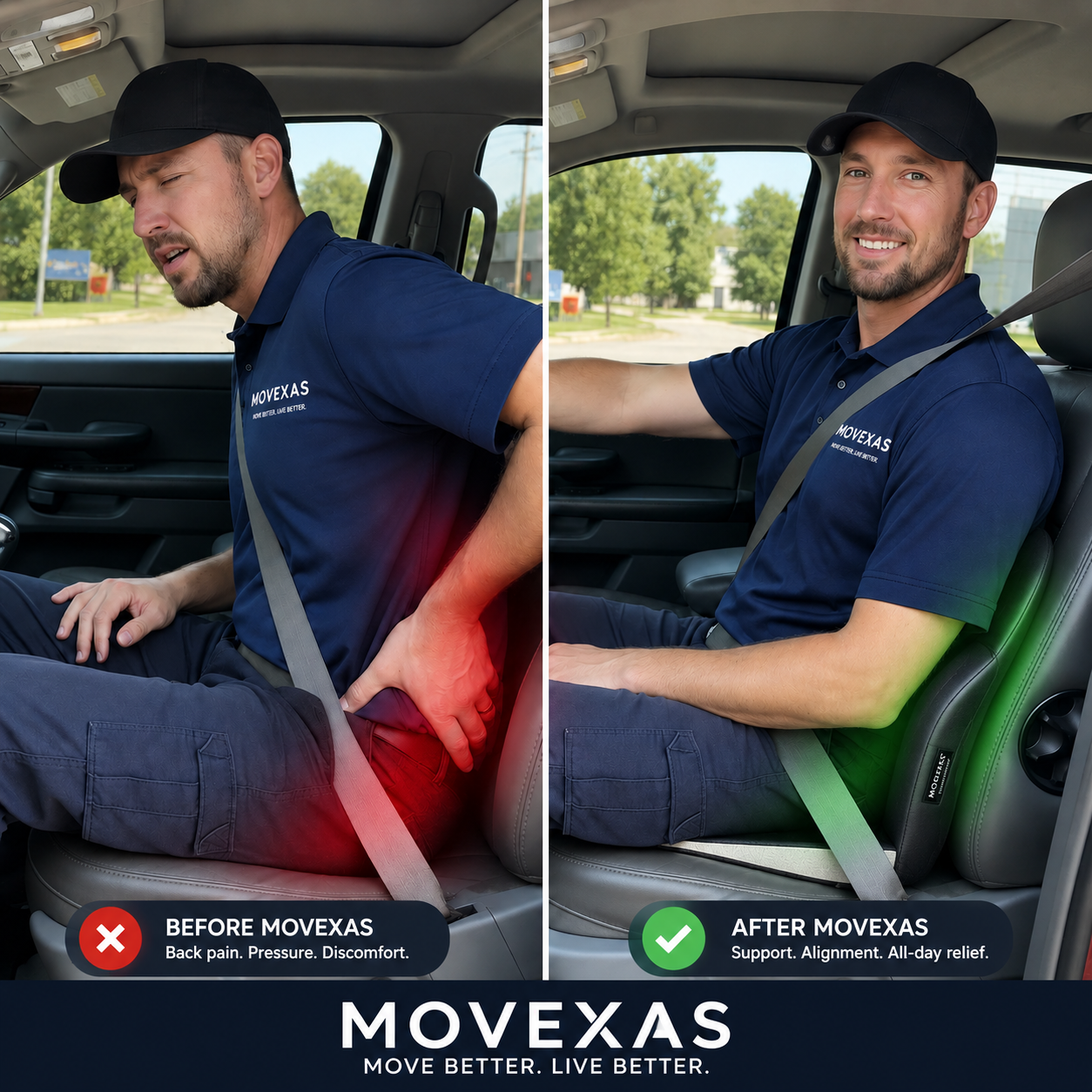 Movexas™ Tailbone Relief Cushion