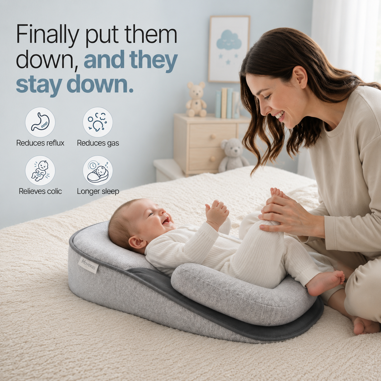 Movexas™ ComfortNest Baby Lounger